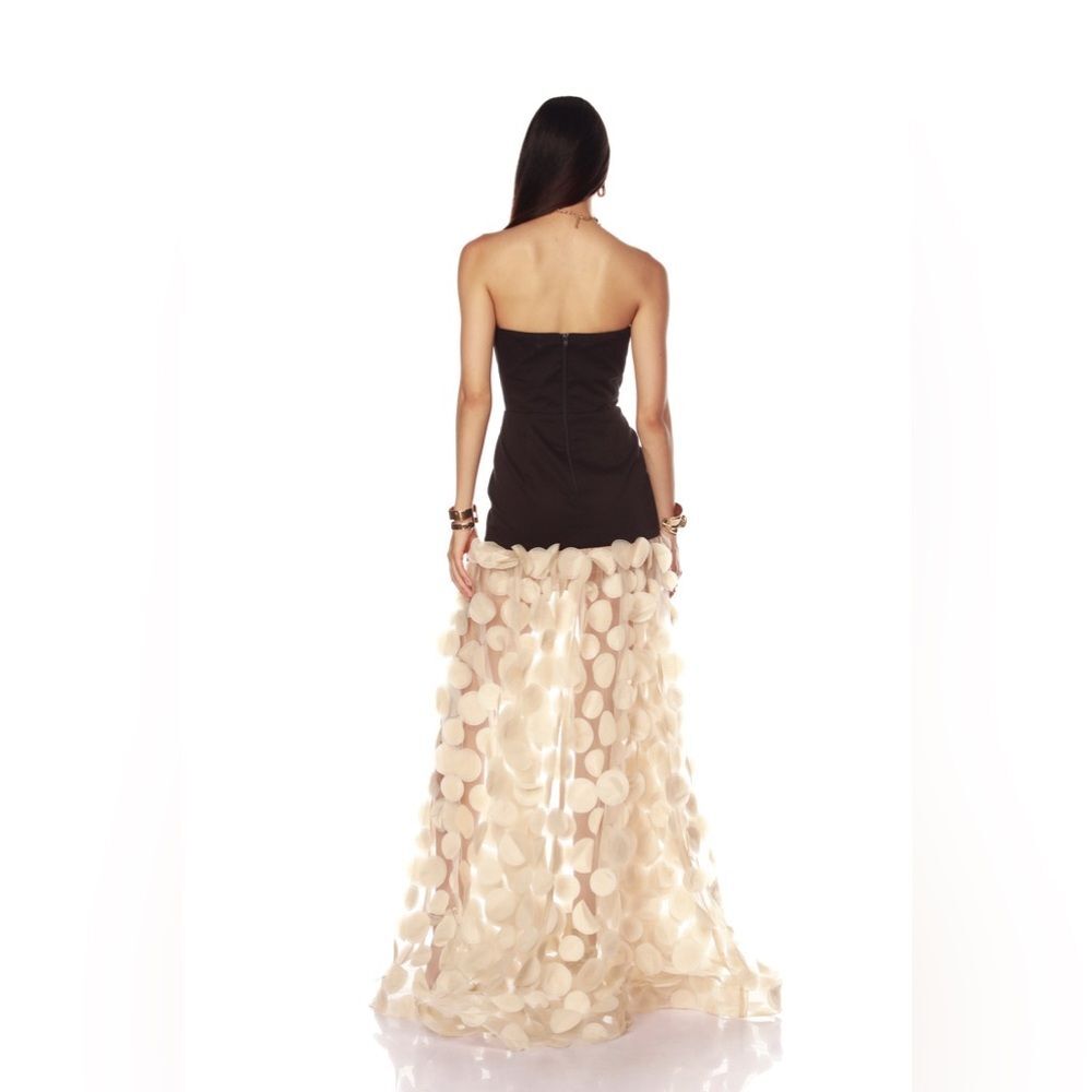 NWOT BRONX AND BANCO Harper Strapless Black and Beige Gown, wedding guest dress - Picture 3 of 15